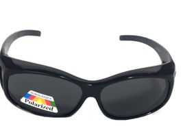 Men's Sport Polorized Sunglasses with side block  Black SM300FP-BK