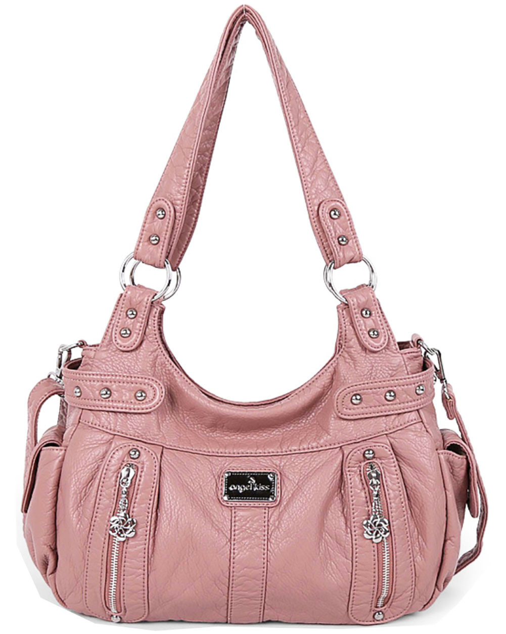 Women's Small All Seasons Pu Leather Lattice Streetwear Oval Zipper Hidden  Buckle Handbag