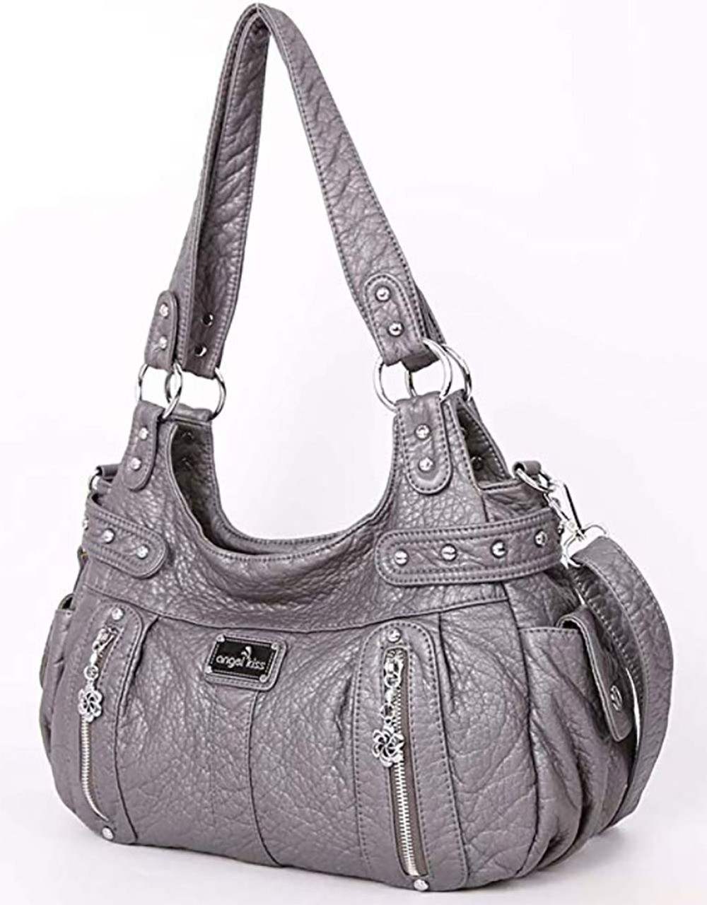 Fauré Le Page Hands On 17 Bag - Grey Shoulder Bags, Handbags - FLP20292