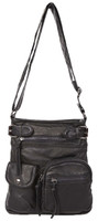 Multi Pockets Soft Washed Leather Cross Body Bag CAK30296