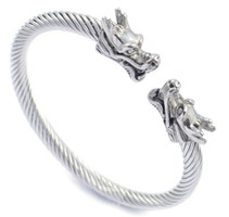 Open Dragon Bracelets Titanium Stainless Steel Bracelet