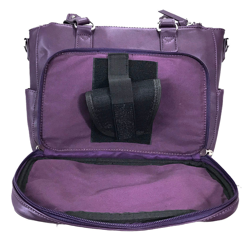 Double handles Concealed Carry Rhinestone Cat Purse Purple BJT-1110-PP -  ZZFab