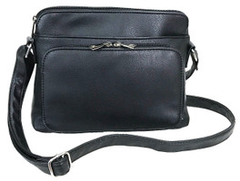 Small Multi-pocket Faux Soft Leather Cross Body Purse with Side Organizer