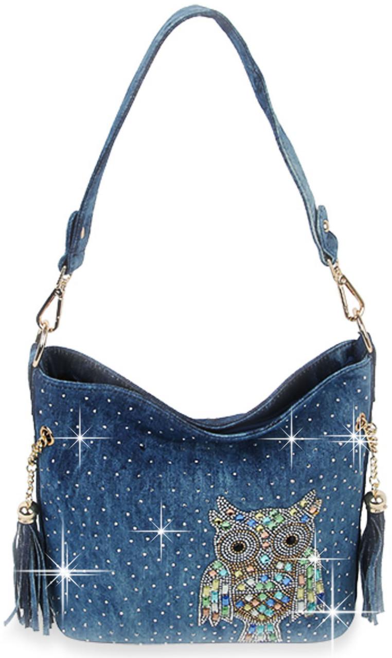 Denim Bag Rhinestones | Denim Bags Designs | Denim Designer Handbags -  Casual Women - Aliexpress