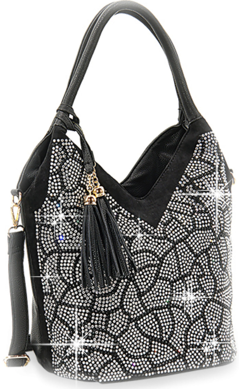 Starburst Rhinestone Hobo Bag