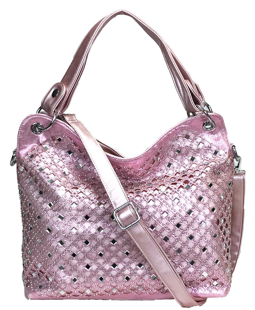 Finders Key Purse 01B-402 Pink Ribbons Bling