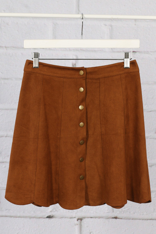 Tan Suede Skirt - Longhorn Fashions