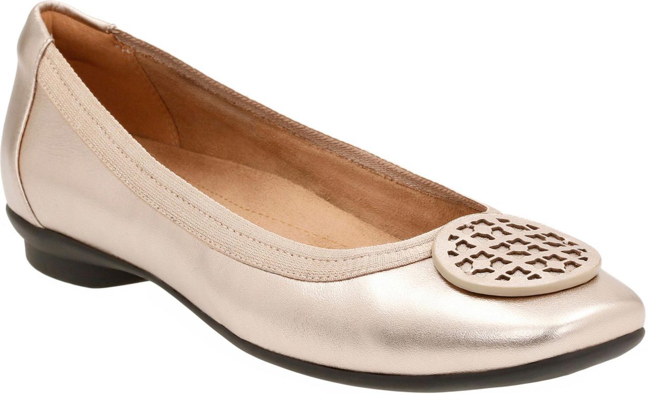 Clarks Candra Blush in Gold Metallic Leather