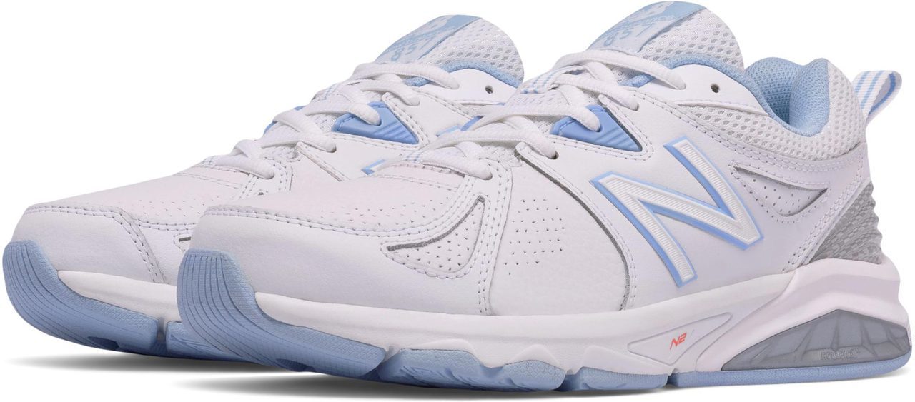 New Balance Womens 857v2 in White with Light Blue