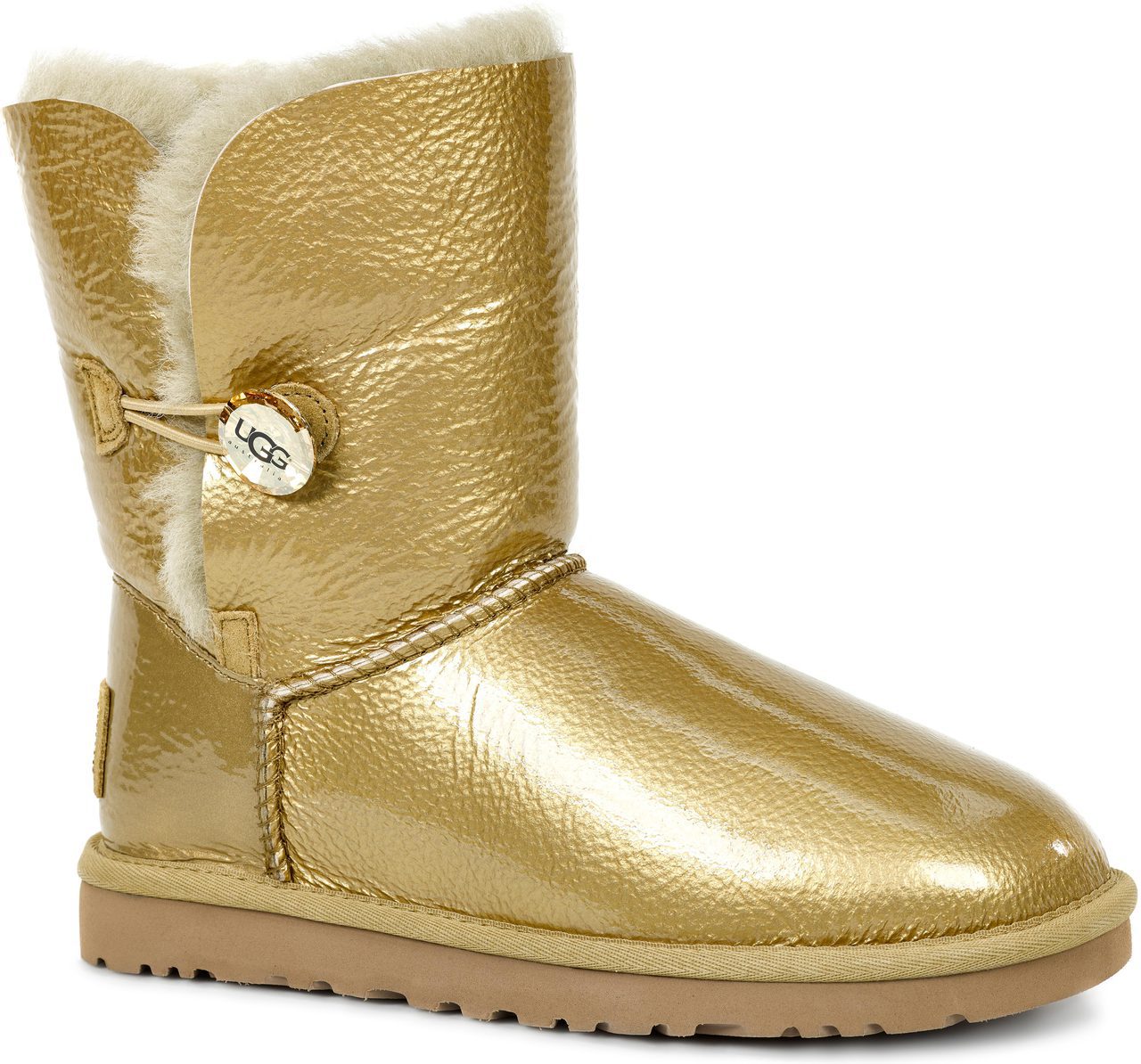 UGG Bailey Button Mirage in Soft Gold