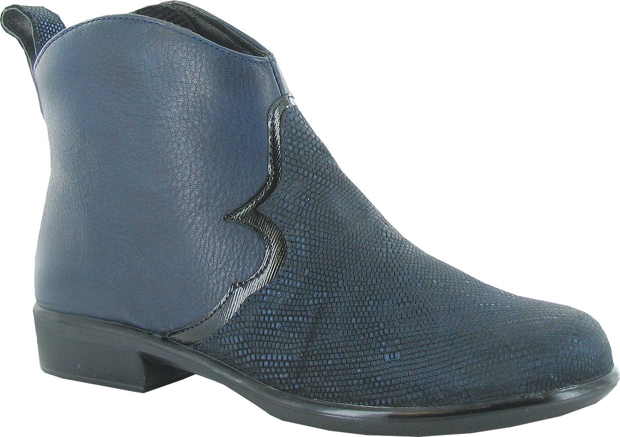 Navy Reptile/Ink leather/Black Luster