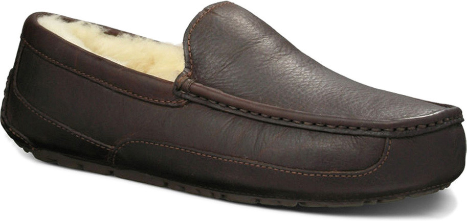 Mens ugg ascot on sale leather slippers on sale