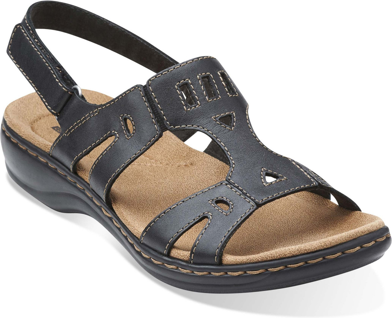 clarks women's sandals leather