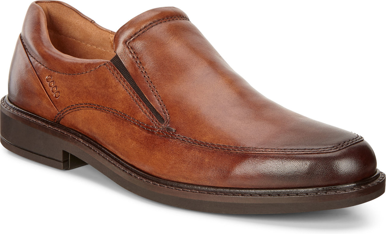 ecco mens brown slip on shoes