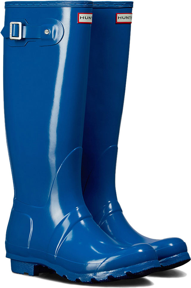 blue hunter boots