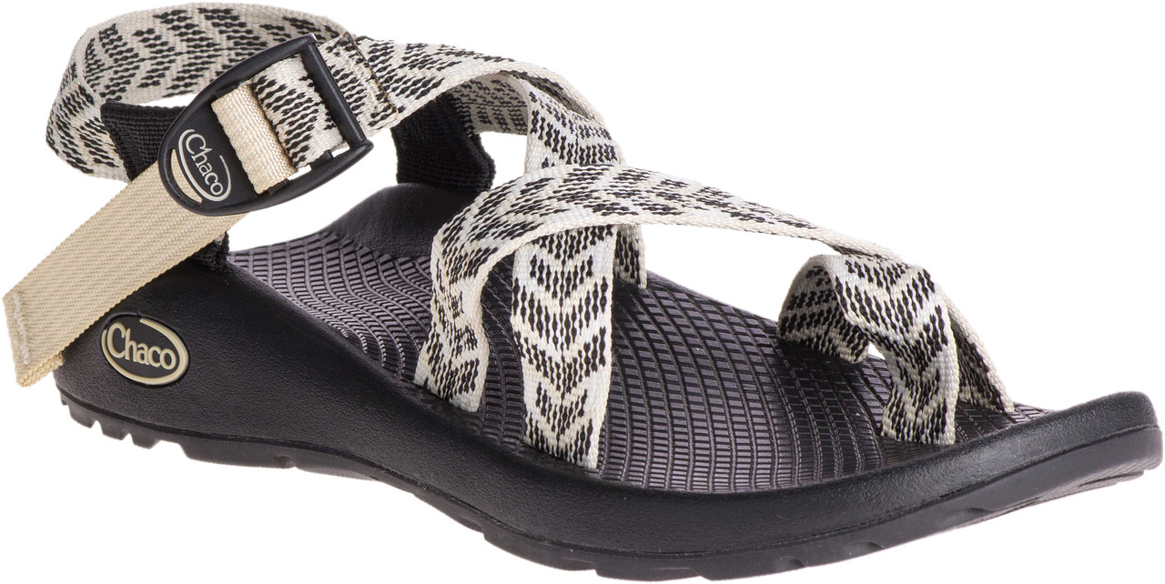 black and white chacos