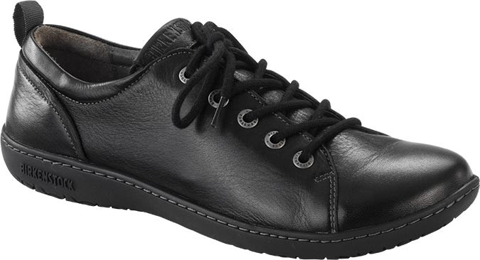 womens black leather walking shoes