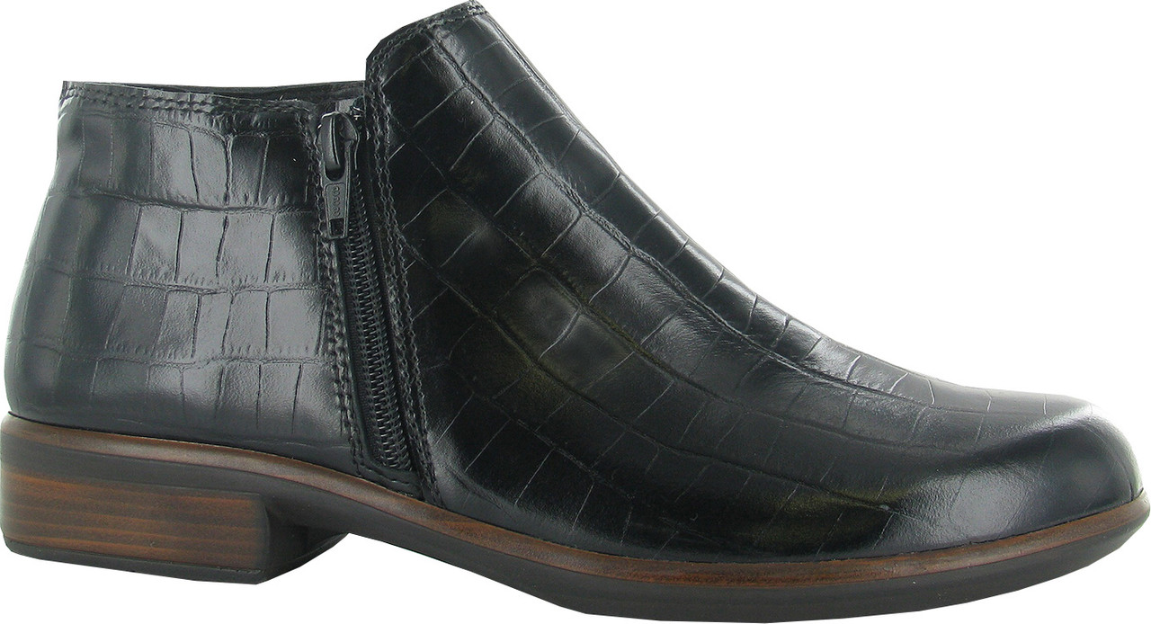 Black Croc Leather