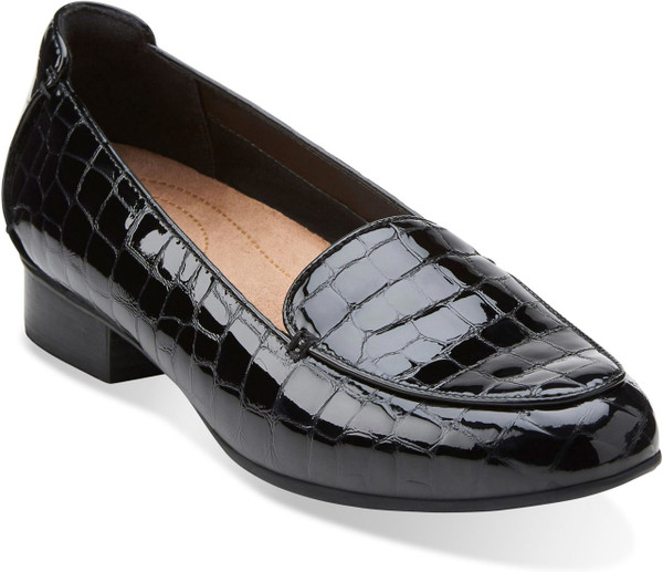 Black Croc Patent Leather