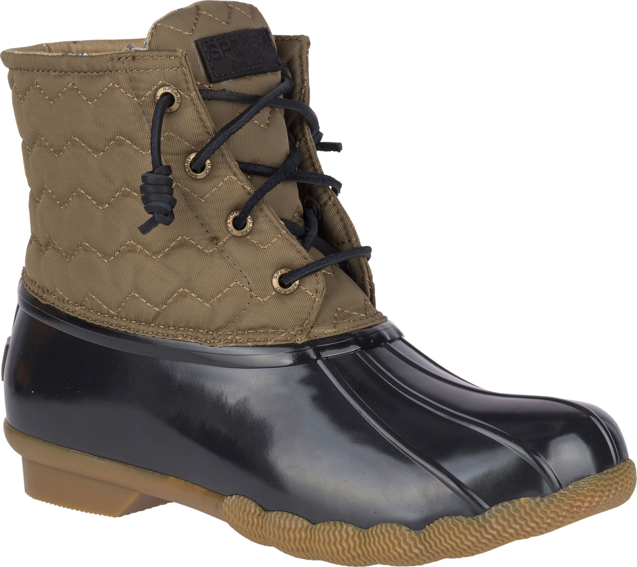 Sperry Womens Saltwater Shiny Quilted Rain Boot