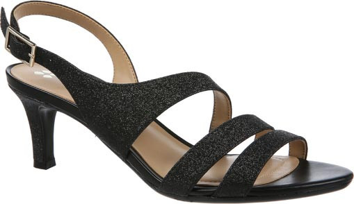 New Naturalizer Taimi Black Glitter Womens Shoes Dress Sandals Heeled 