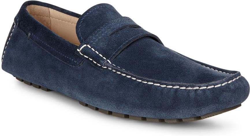 ecco suede loafers