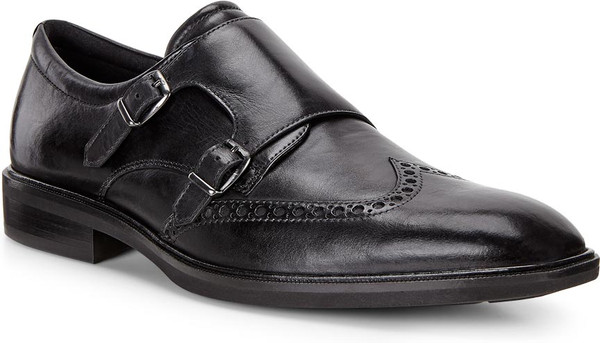 ecco monk strap shoes