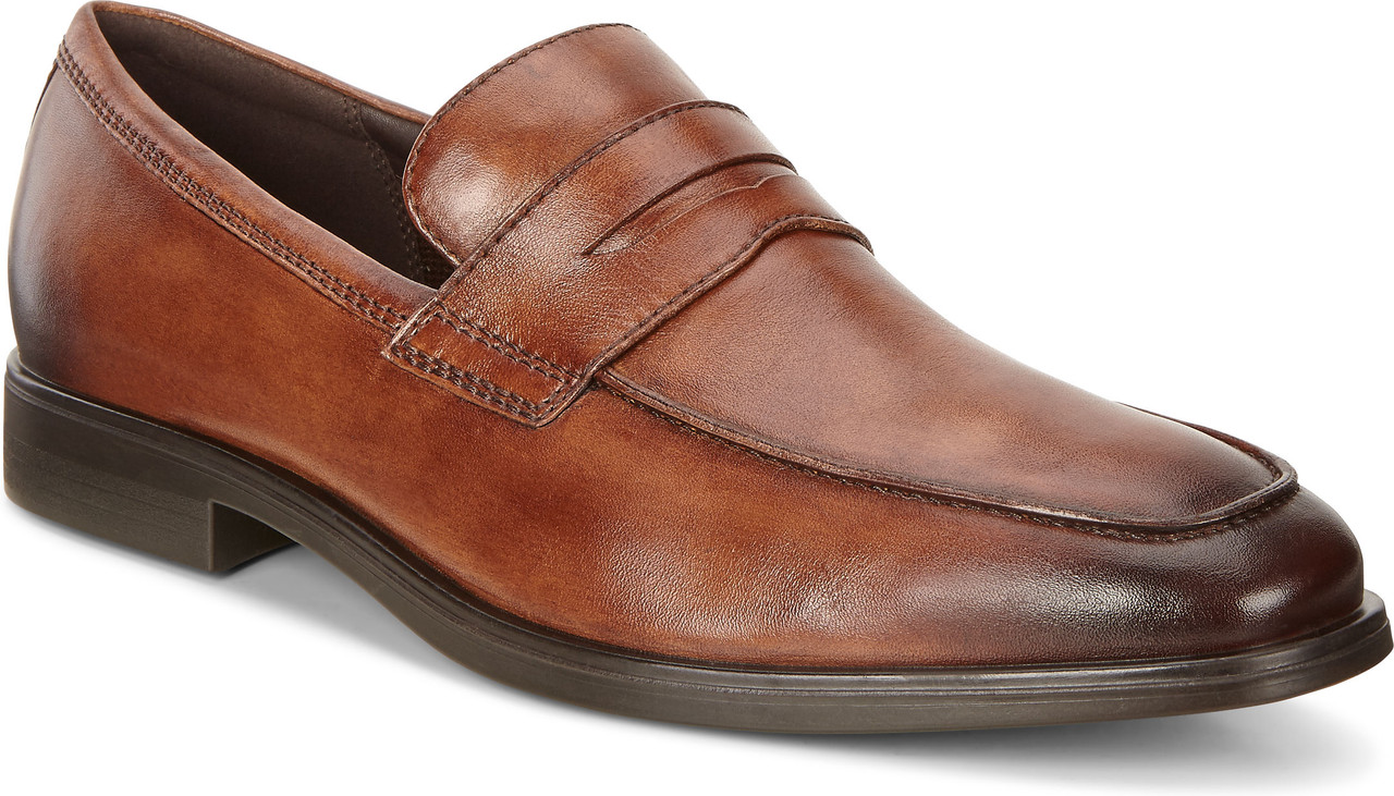 ecco brown loafers