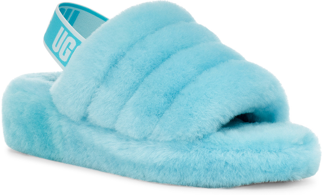 Blue and discount white ugg slides