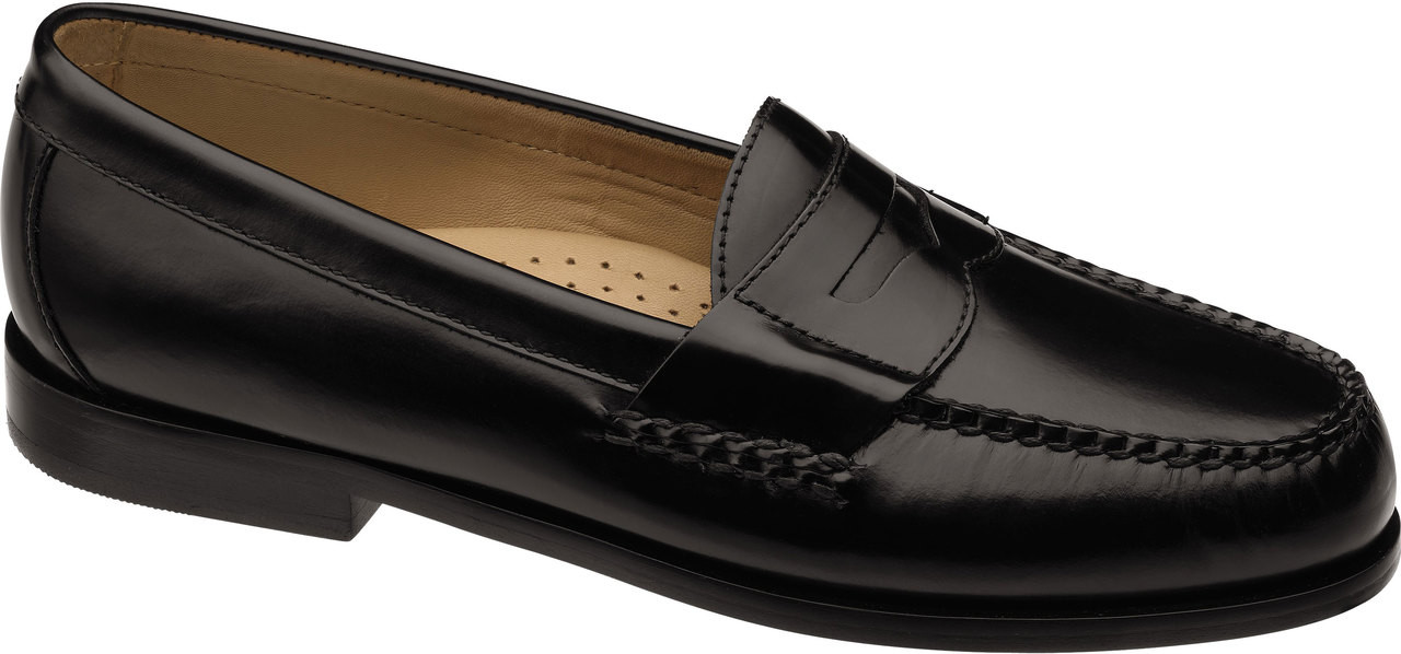 johnston and murphy black loafers