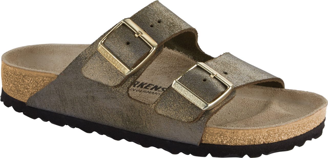 arizona washed metallic birkenstock sandal