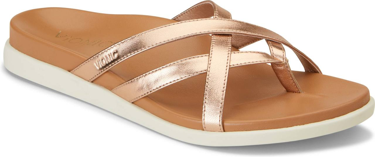 vionic sandals rose gold