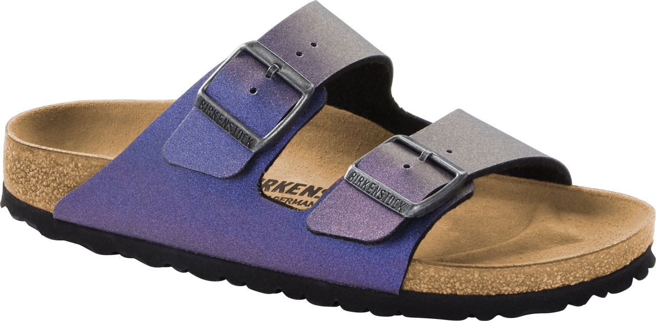 purple birkenstock sandals