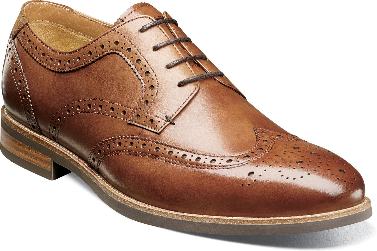 florsheim cognac wingtip