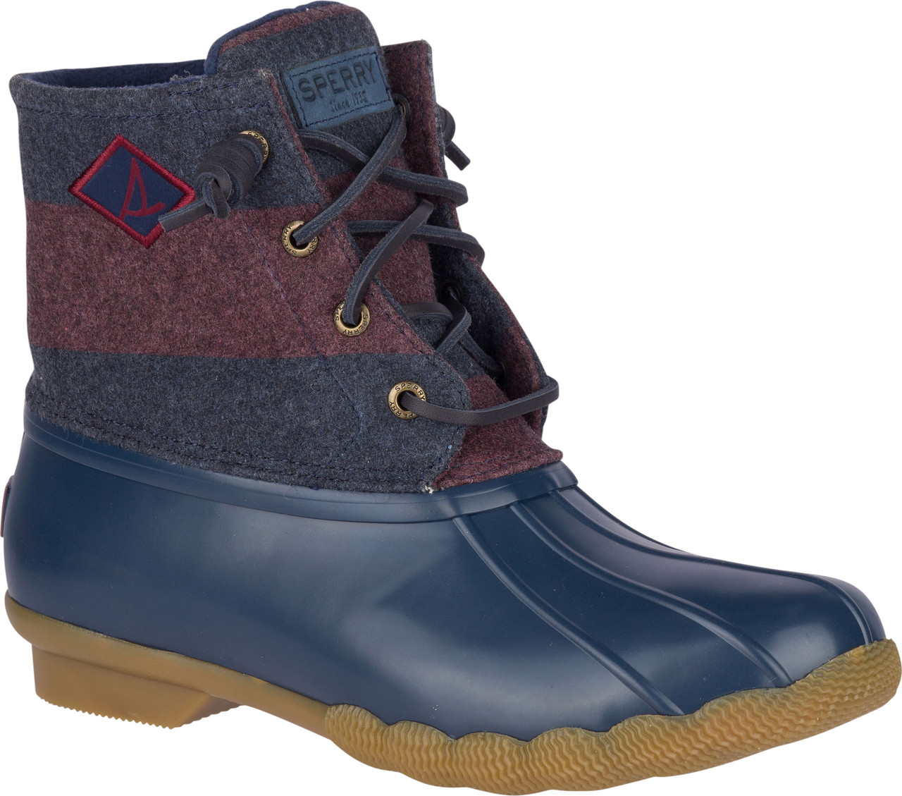 women's saltwater indigo stripe duck boot