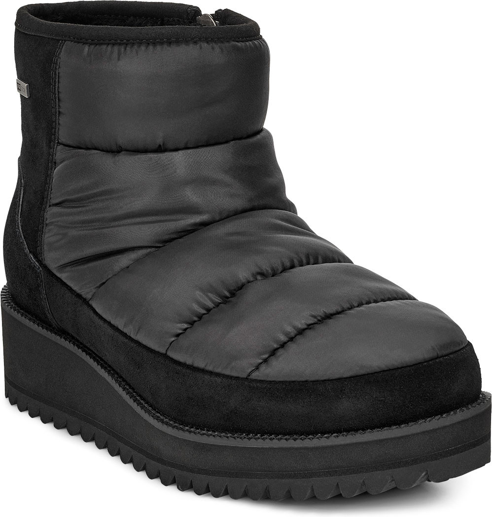 black shaggy ugg boots