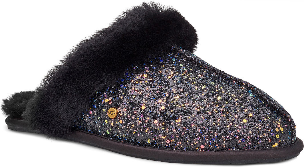 ugg black glitter slippers