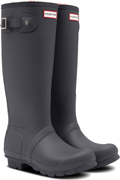 grey tall hunter rain boots