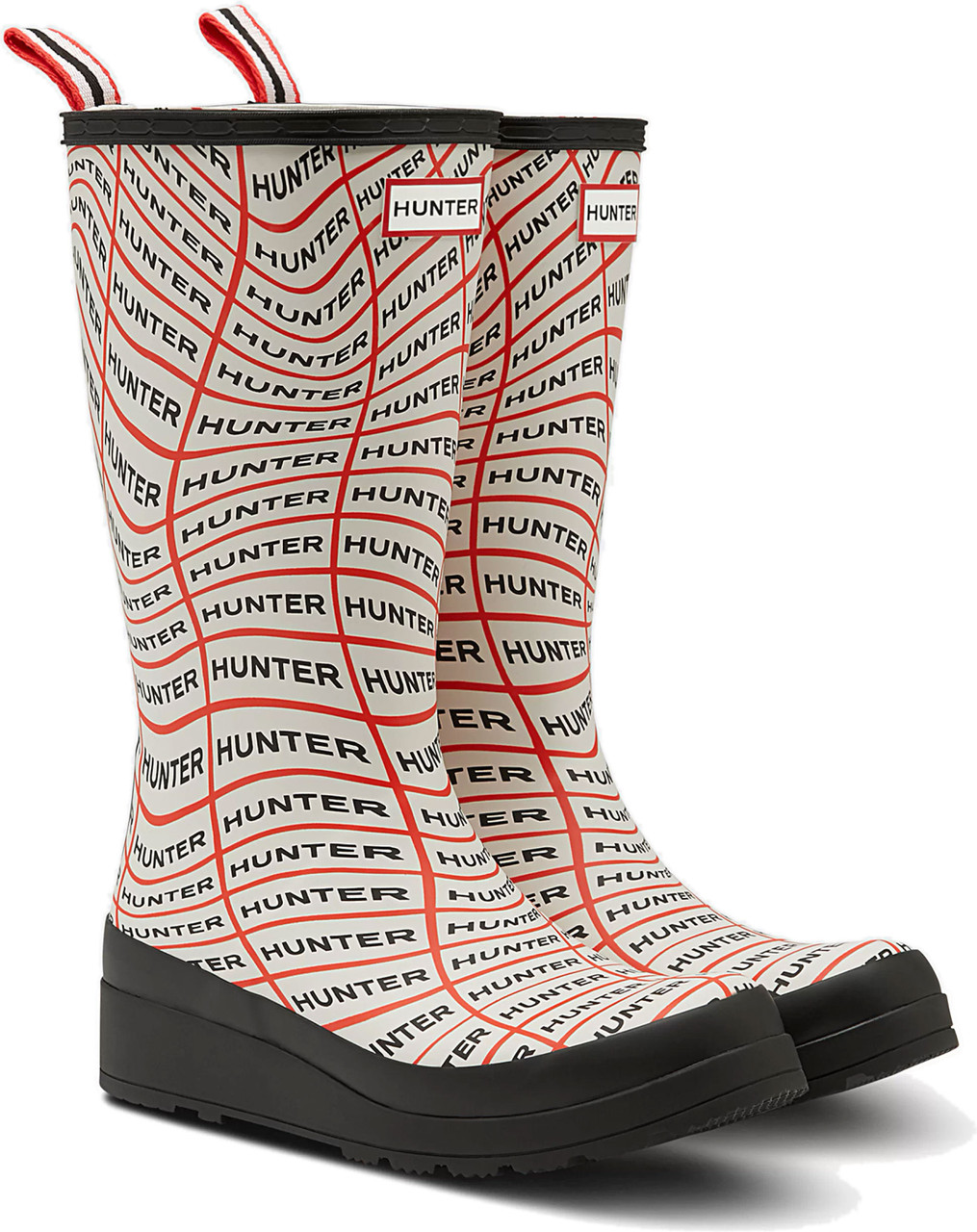 hunter logo rain boots