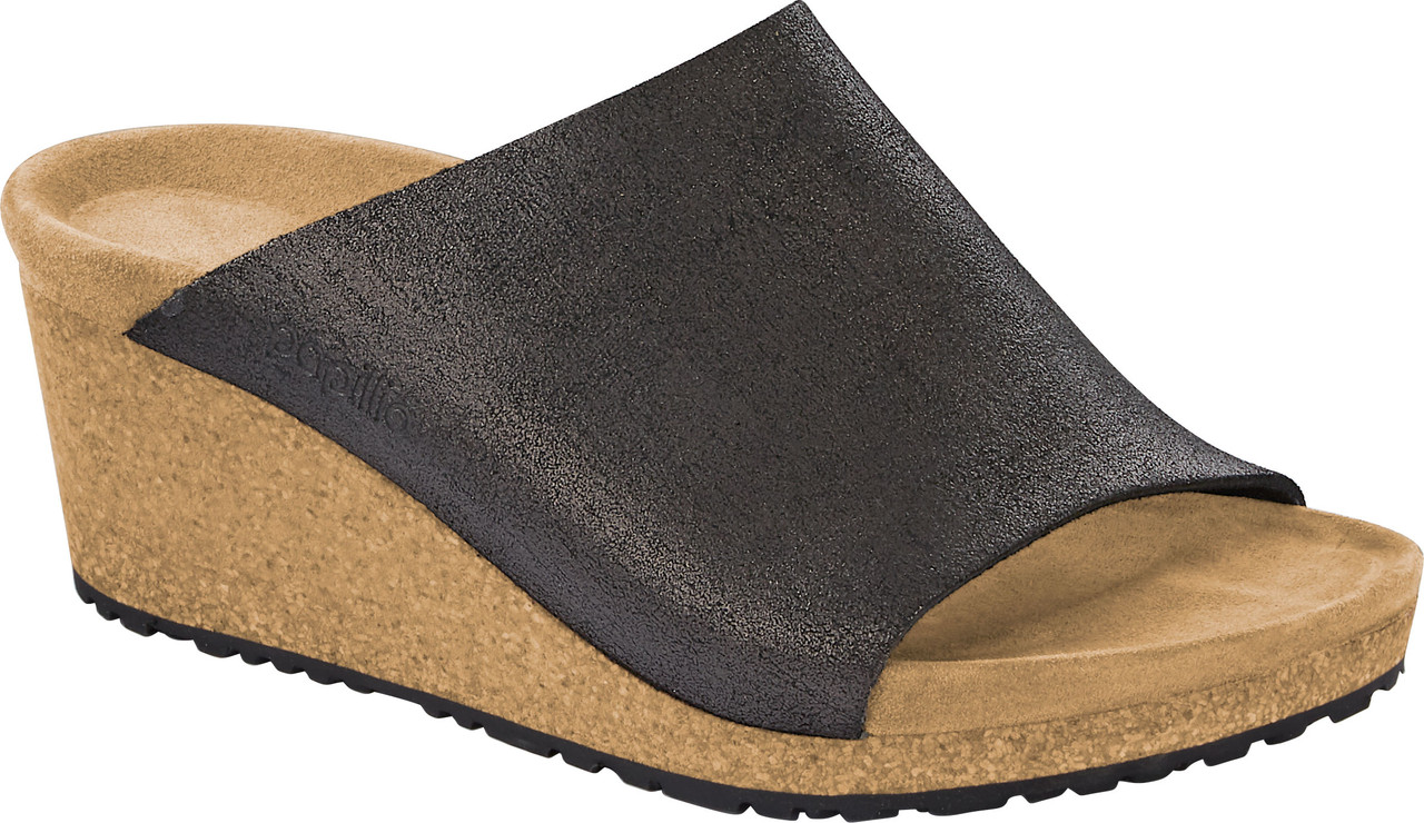 black suede birkenstocks women's