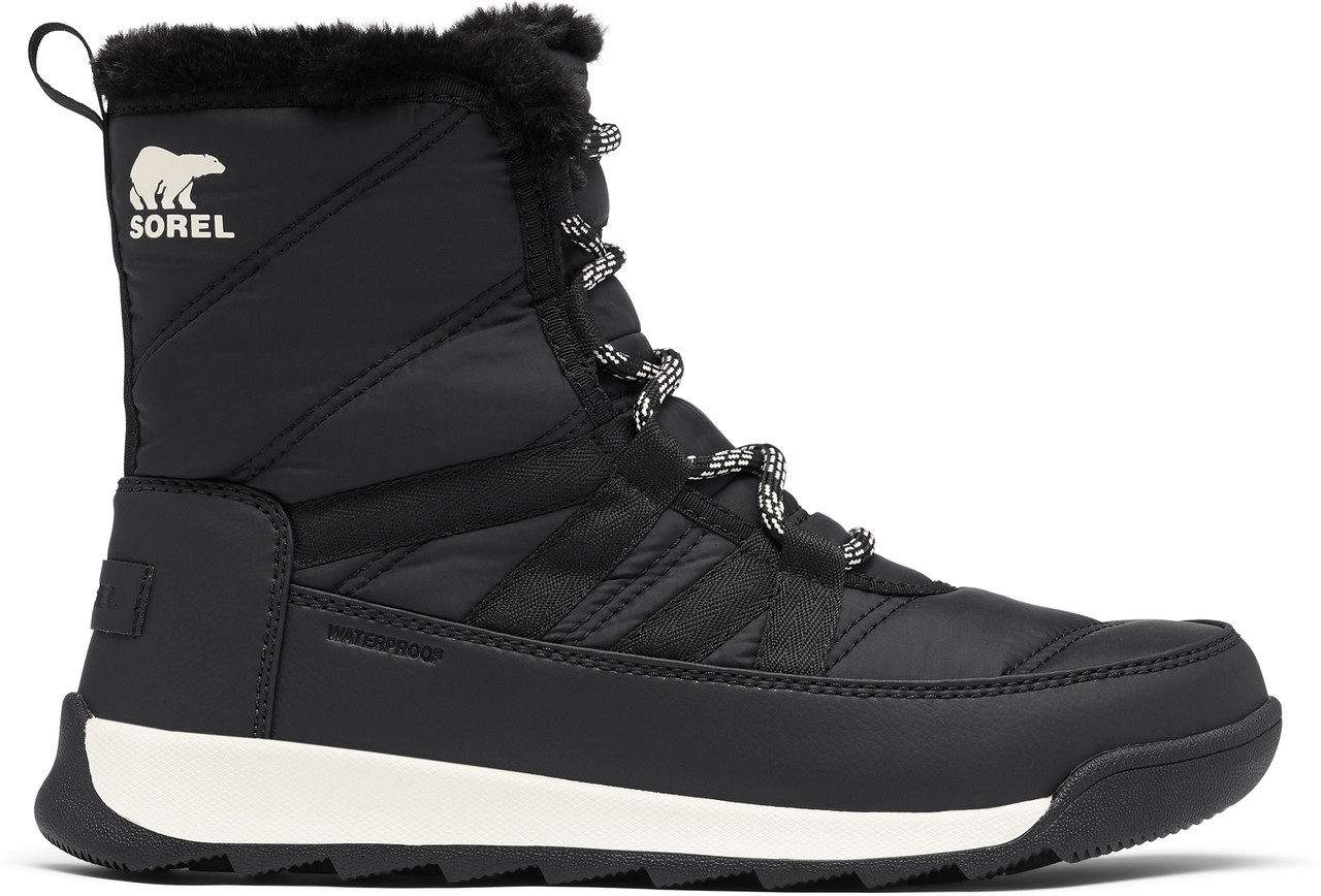 Black Waterproof Sorel Women's Whitney II Tall Lace Boot for Heavy Rain and Snow