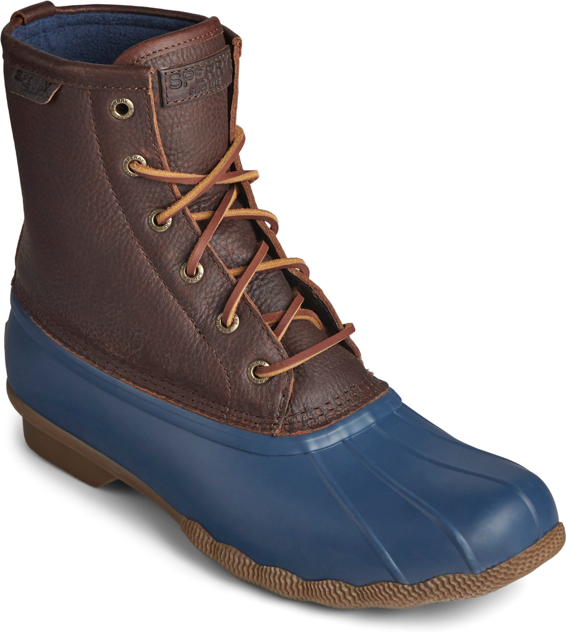 Tan and navy 2024 sperry duck boots