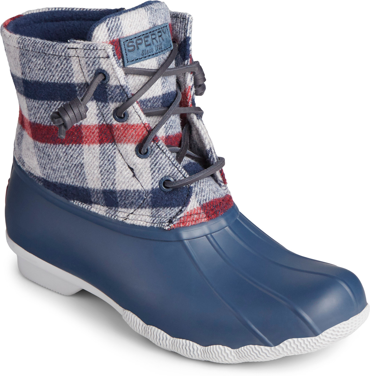 women's saltwater wool duck boot grey plaid