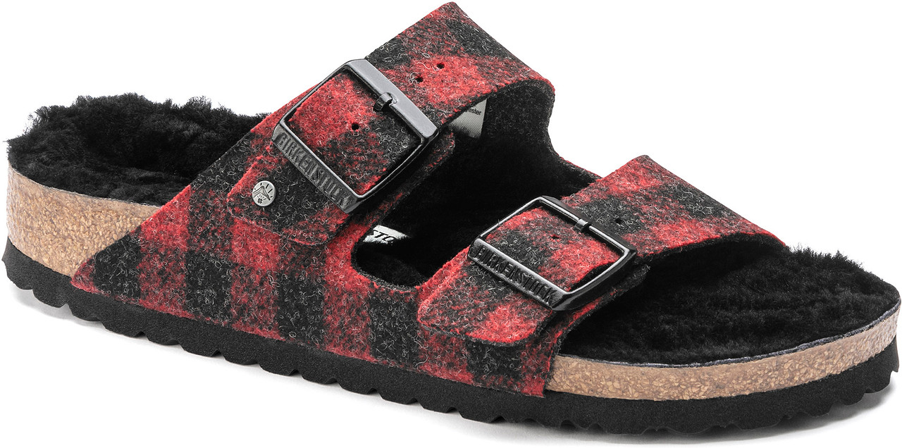 Birkenstock arizona 2024 shearling plaid