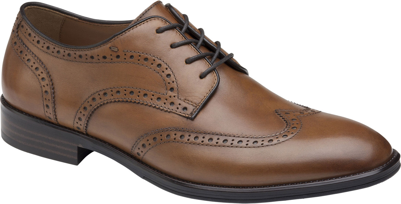 Johnston \u0026 Murphy Men's Henrick Wingtip Shoes - Tan - Size 8.5