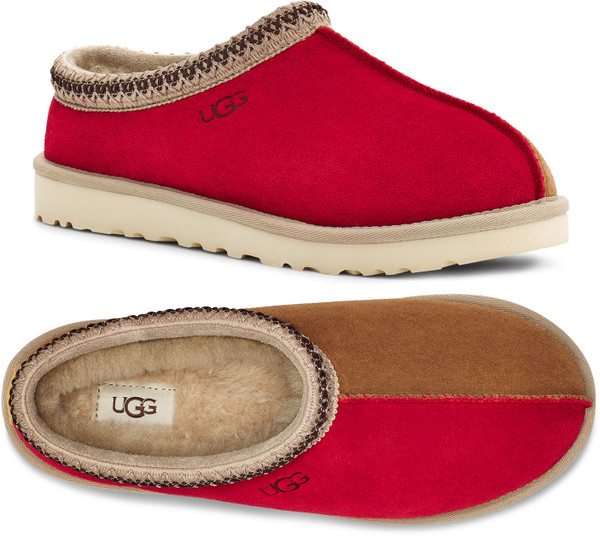 red ugg loafers