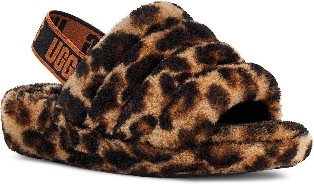 UGG Women's Fluff Yeah Slide Panther Print