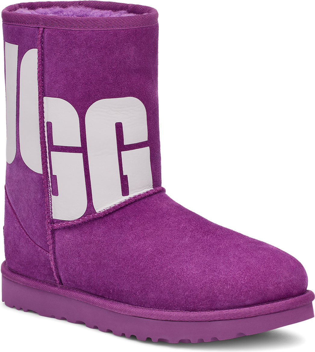 ugg womens classic short boots purple