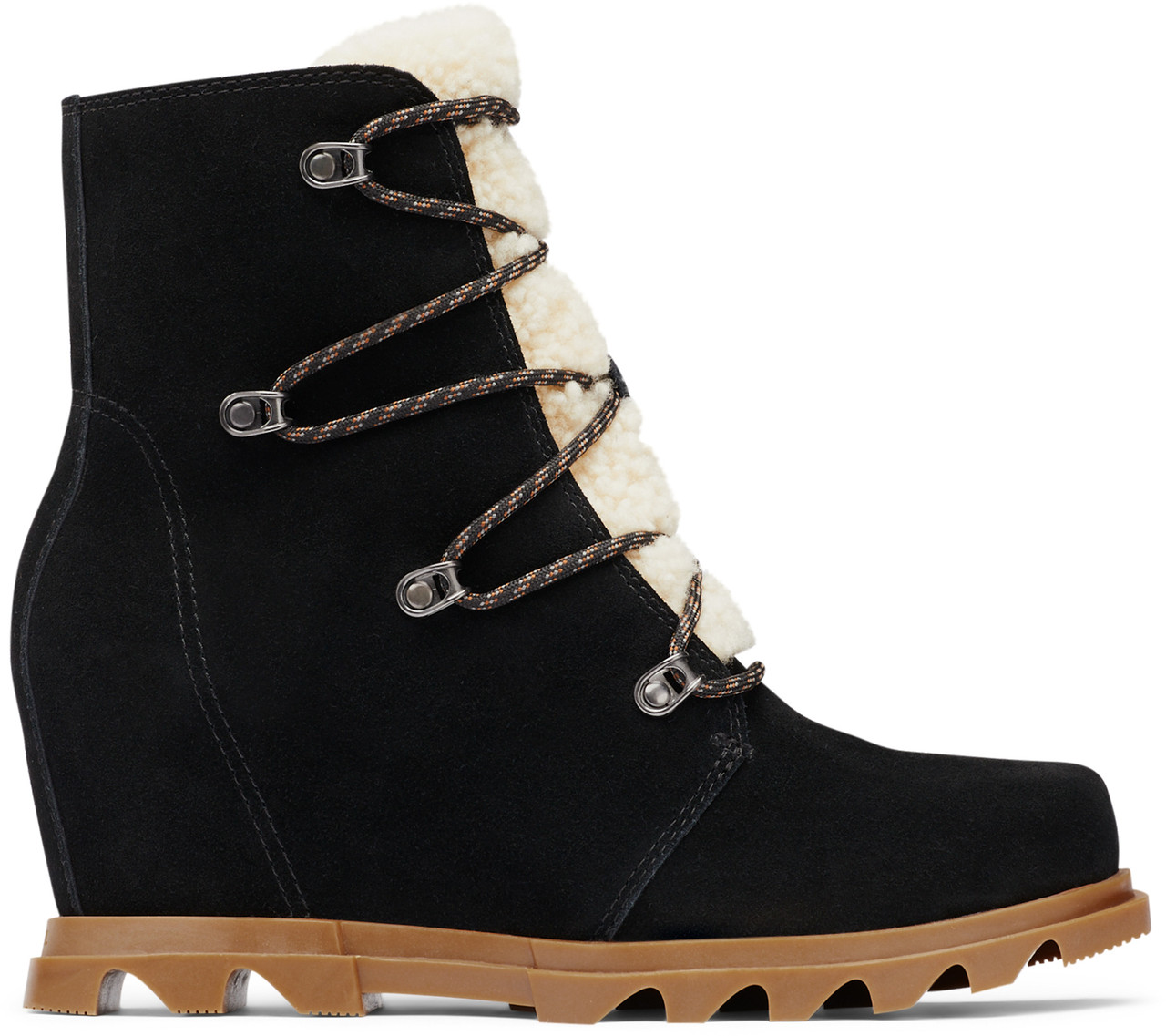 Sorel joan of arctic wedge shearling black new arrivals