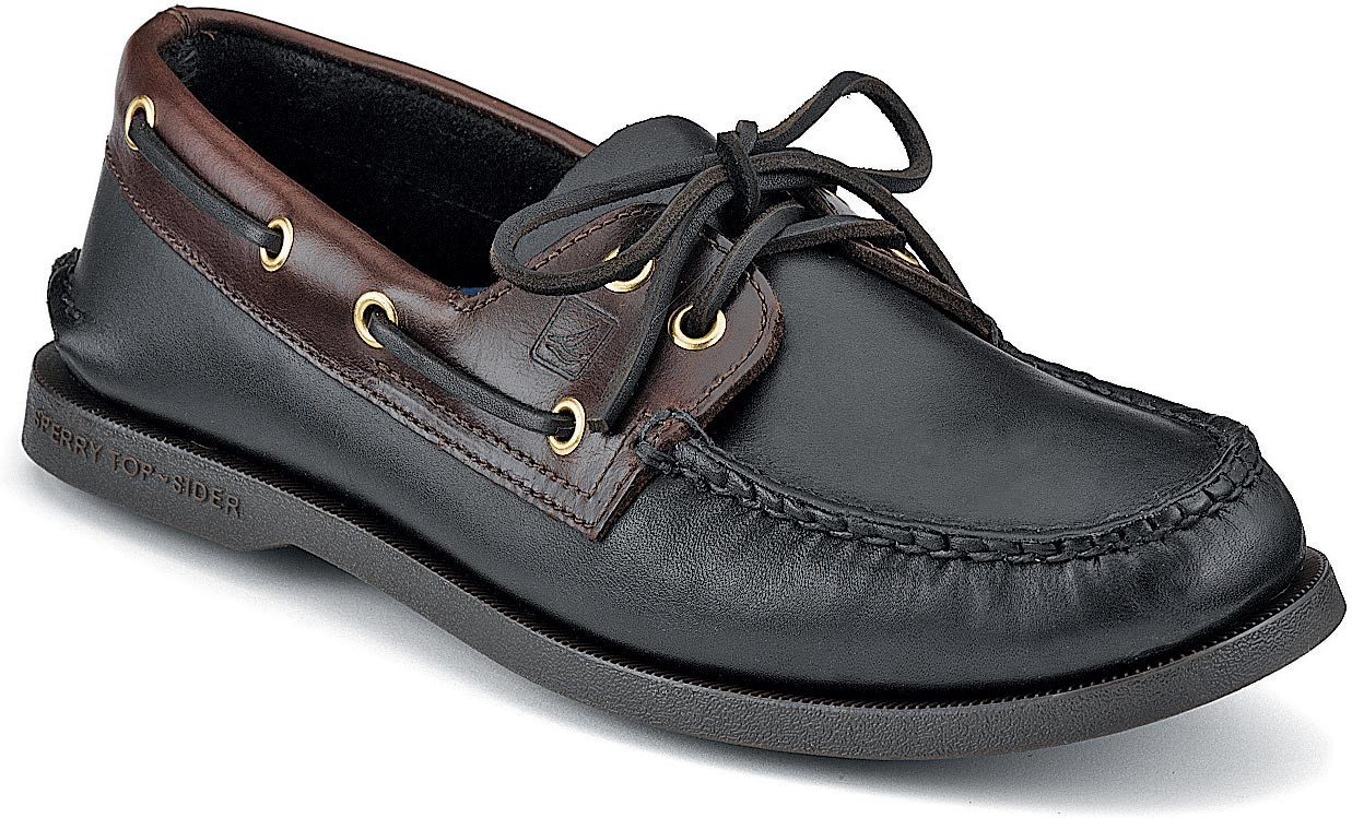 sperry men's loafers black